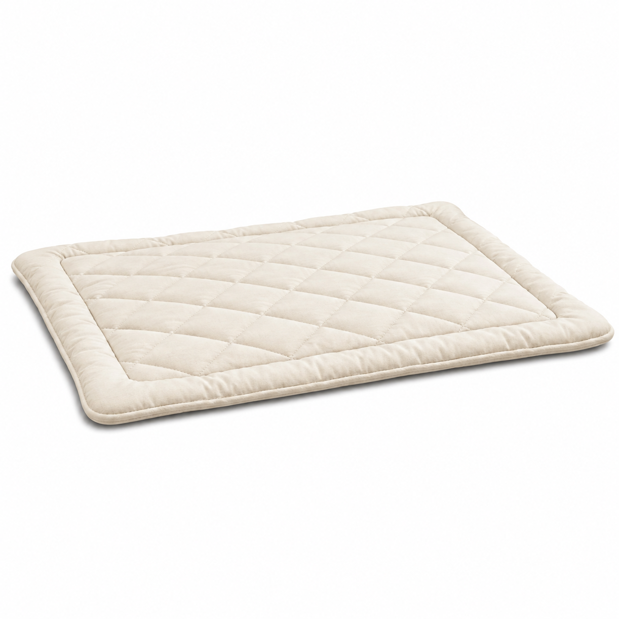 Coussin matelassé ivoire pour chien et chat 80x60 cm