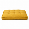 Coussin épais jaune moutarde pour chien 100x70 cm