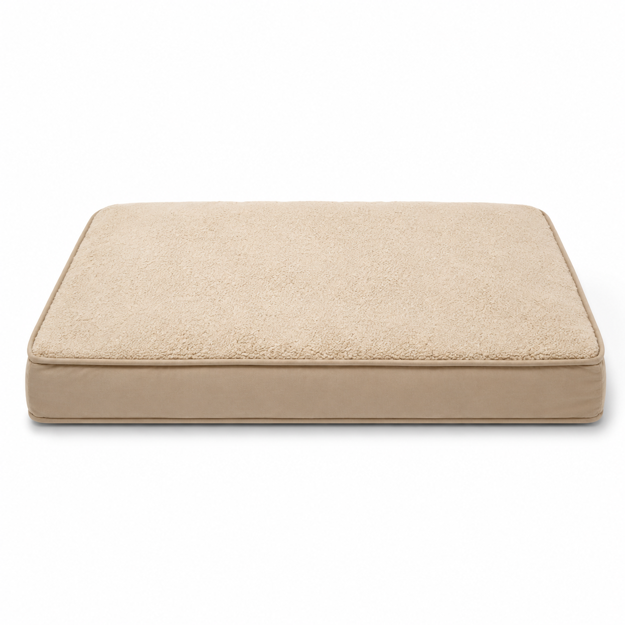 Lit en mousse de soutien beige pour chien 80x60 cm