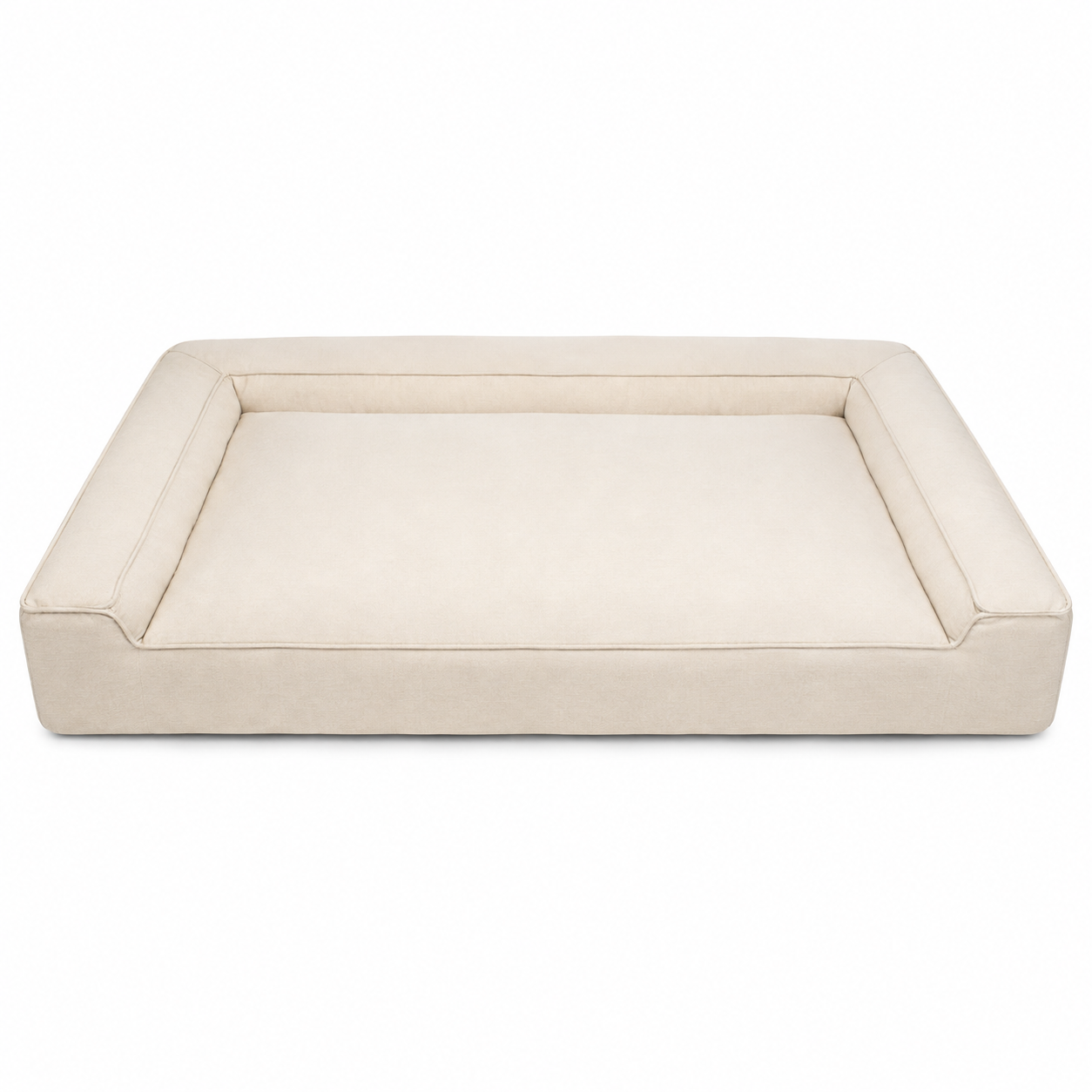 Lit en mousse de soutien crème pour grand chien 100x70 cm