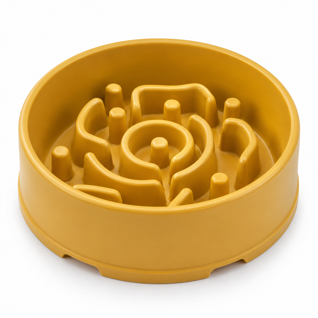 Gamelle anti-glouton jaune moutarde 500 ml 20 cm