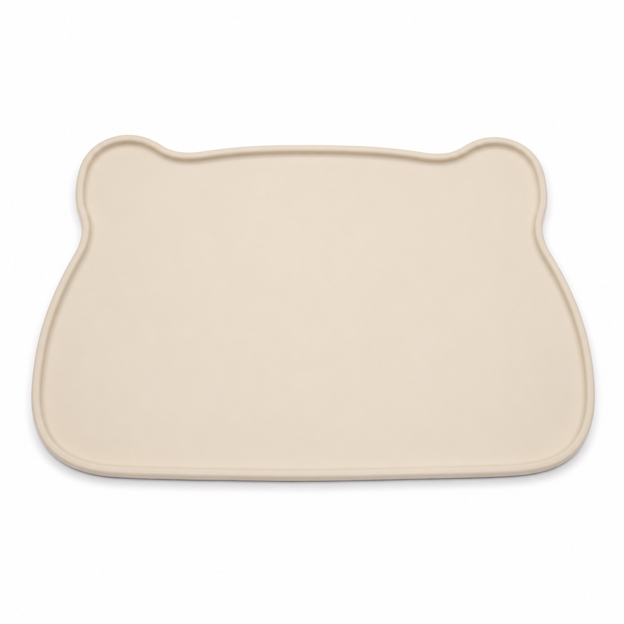Tapis de gamelles crème en silicone 48x30 cm