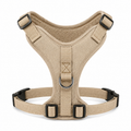 Harnais en Y beige pour chien taille M tour de poitrail 52-68 cm