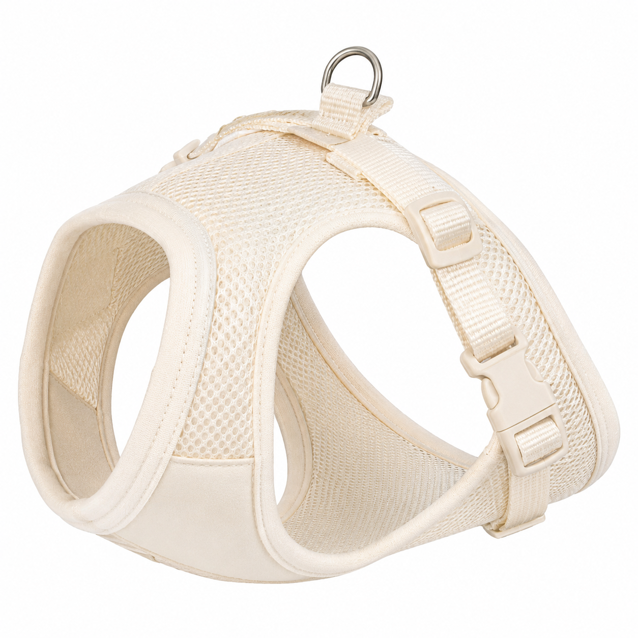Harnais crème pour chat taille S tour de poitrail 28-40 cm