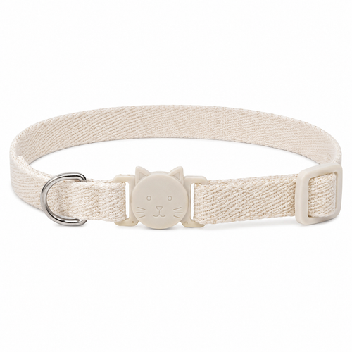 Collier de sécurité crème pour chat réglable 20-32 cm
