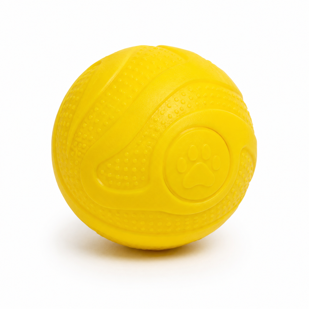 Balle souple jaune pour chien 7 cm en caoutchouc TPR
