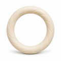 Anneau de jeu crème en caoutchouc souple pour chien 12 cm