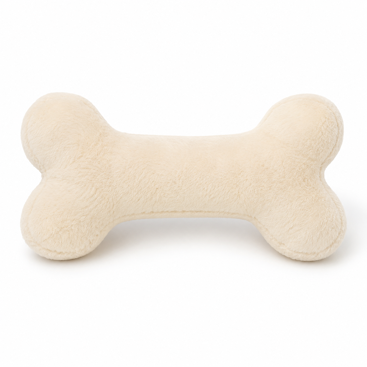 Os en peluche crème pour chien 28 cm