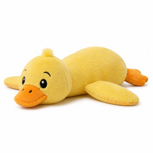 Canard en peluche jaune pour chien 30 cm